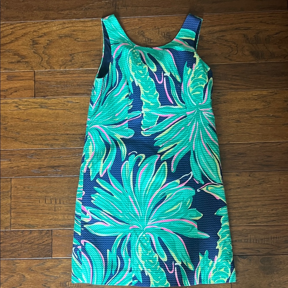 Lilly Pulitzer Green and Pink Patterned Dress